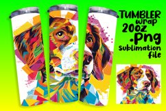 Unique Colorful Dog Wrap 20oz Design Product Image 1