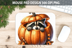 Watercolor Raccoon Mouse Pad Sublimation - Animal PNG Product Image 1