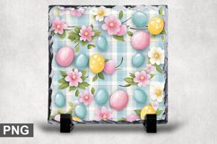 Easter Spring Square Sublimation Slate Design Product Image 1