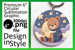 Stylish Round Design for Keychains , Cute Bear Product Image 1