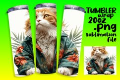 Quirky Kitty Joy Sublimation Tumbler Wrap - 20oz Product Image 1