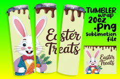 EYE-CATCHING 20oz Tumbler PNG , Easter Bunny Product Image 1