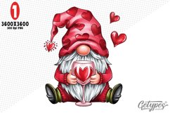 Valentine Gnome Sublimation Clipart - High Quality Design Product Image 5
