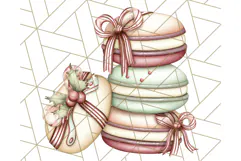 Christmas Sweet Shoppe Clipart PNG, Pastel Bakery Art Product Image 4