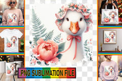 Whimsical TSHIRT Design PNG, Goose Product Image 1