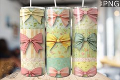 Spring Fling Bow Tumbler Wrap -High Quality 300 Dpi Product Image 1