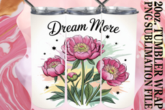 ENCHANTED GIFT 20oz TUMBLER WRAP, Flowers Quote Product Image 1