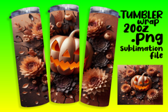 TRENDY 20oz Sublimation Artwork , 3D Pumpkin Product Image 1