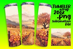 Autumn Landscape Wrap | 20oz Tumbler Watercolor Design Product Image 1