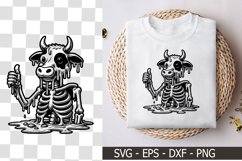 A Melting Cow Skeleton Character - Skeleton SVG Product Image 1