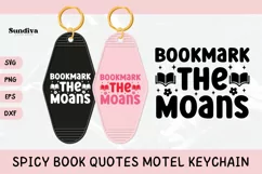 Spicy Book Lover Motel Keychain SVG - Bookmark the Moans Product Image 1