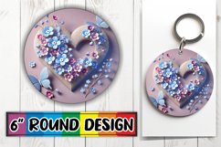Cozy Circle Designs for Cars, 3D Heart Product Image 1
