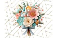 Pastel Flower Bouquet PNG Clipart, Elegant Floral Art Product Image 4