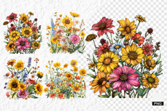 Summer Wildflowers PNG Product Image 1