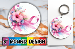Whimsical Circle Car Coasters PNG, Flowers Product Image 1