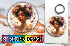 Enchanting Valentine&#039;s Charm: Keychain Sublimation Product Image 1