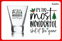 Funny Christmas Shot Glass Quote SVG | Most Wonderful Shot Product Image 3