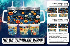 Radiant Blossoms Watercolor Tumbler Design Product Image 1