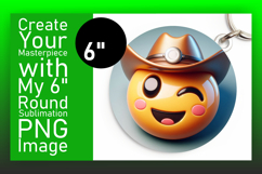 Unique Round Design for Coasters , 3D Emoji Product Image 1