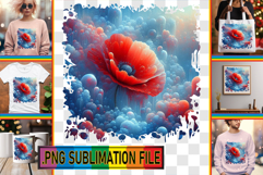 Stylish TSHIRT Sublimation Ideas, 3D Flower Product Image 1