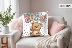 Happy New Year PNG Pillow, Festive New Year's Eve 2026 PNG Product Image 1