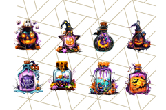 Bright Halloween Potion Bottle PNG Clipart, Holiday Elements Product Image 8
