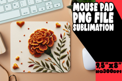 TIMELESS DESK PAD CLASSIC DESIGN, 3D Flower Product Image 1