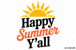 Happy Summer Y'all svg | Summer Svg | Svg Cut Files Product Image 1