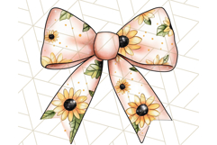 Watercolor Summer Bow Clipart PNG, Coquette Bright Bow Png Product Image 4