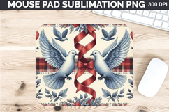 Watercolor Dove Mouse Pad Sublimation - Valentines PNG Product Image 1
