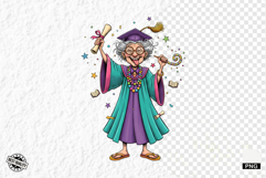 Whimsical Graduation Grandma Clipart Product Image 1