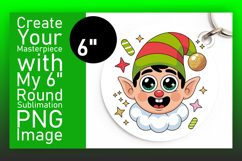 Charming Round Design for Sublimation , Cute Christmas Product Image 1