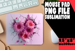 Serene Blossom Sublimation Mousepad Design Product Image 1