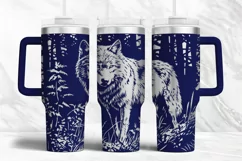 40oz Tumbler laser svg Wolf wrap | Engraved tumbler svg Product Image 3