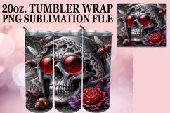 Blissful whispers 20oz tumbler wrap, Skull Product Image 1