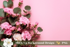 Pink Background Mockup, Pink Carnation Background PNG Product Image 1