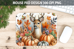 Watercolor Deer Mouse Pad Sublimation - Animal PNG Product Image 2