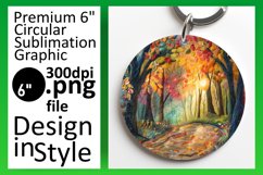Artistic 3D Summer Landscape Wrap for Round Design Product Image 1