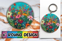 Delicate Blossom Pattern Keychain &amp; Coaster Assortment Product Image 1