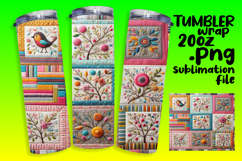 Beautiful 20oz Tumbler Artwork , Patchwork Product Image 1
