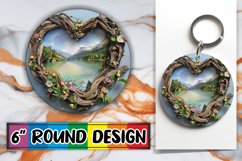 Countryside Canvas: Landscape Circle Design PNG Product Image 1
