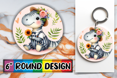 Playful Car Coasters Sublimation, Dino Product Image 1
