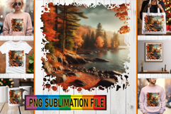 LUMINOUS TOTE BAG Designs PNG, Autumn Product Image 1