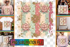 Cheerful PNG TSHIRT Designs, Gold Flower Product Image 1