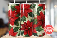 Christmas Flowers Tumbler | Christmas Tumbler Wrap Product Image 1