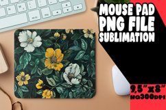 Whimsical Spring Meadow Flower Mouse Pad Sublimation Product Image 1