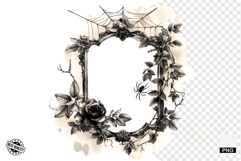 Watercolor Gothic Halloween Clipart Product Image 1