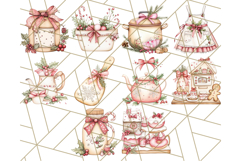 Christmas Cottagecore Kitchen Clipart PNG, Holiday Decor Product Image 4