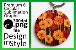 Whimsical Floral Patterns: Sublimation Keychain &amp; Coaster Product Image 1