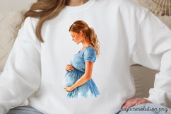 Mothers Day Pregnant Sublimation PNG Product Image 1